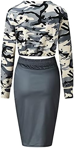 Print suknja Shirred Checker Long Set Fashion Women Top StringString & Sloove Women odijela za žene u karijeri Carey Suits
