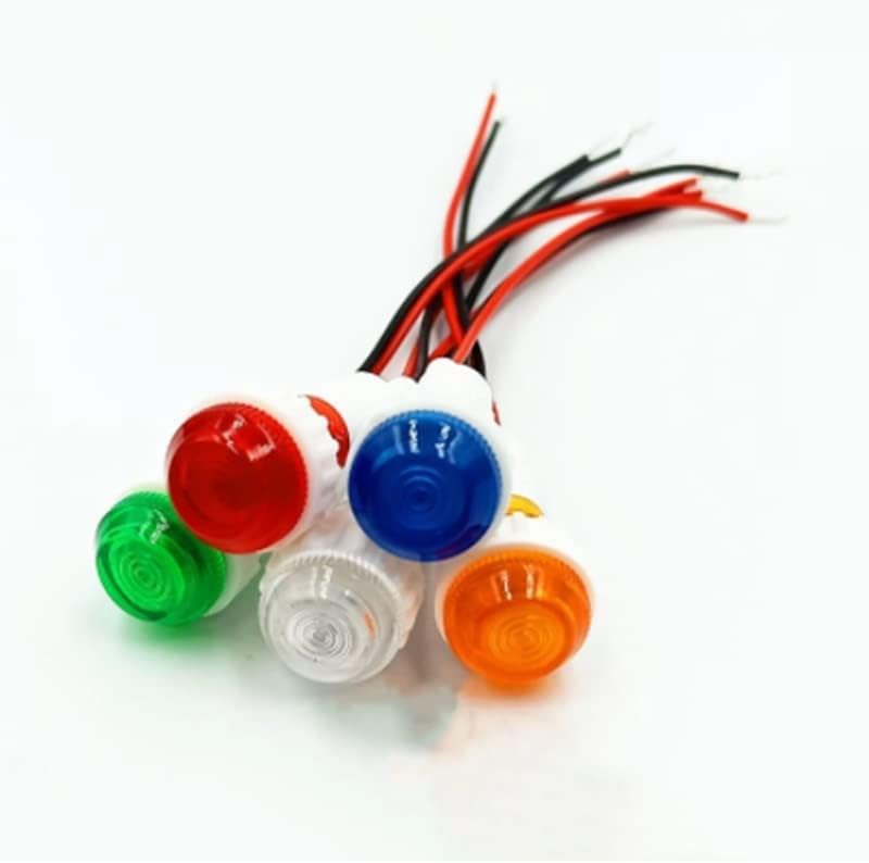 100pcs 19cm kabel XD10-6 Bijelo crveno žuto plavo zelena LED ili žarulja signalna lampica Svjetlo 3V6V12V24V 36V220V 380V