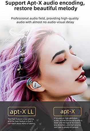 Erjigo TWS bežični uši, CCA CC4 Bluetooth 5.2 Slušalice 20 sati Playtime Slušanja s futrolom za punjenje, u mikrofonu za
