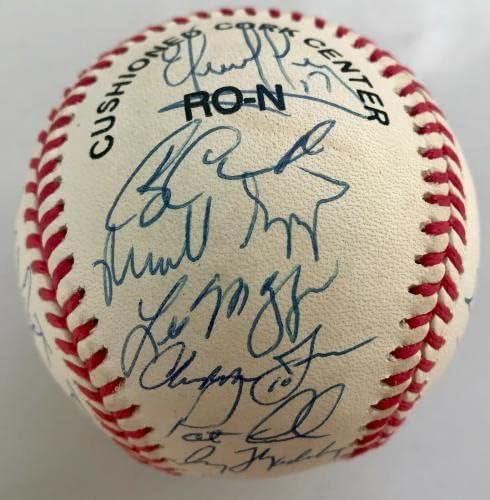 1998. Atlanta Braves tim potpisao je Baseball-25 potpisi-Maddox, Glavine, Smoltz-Autografirani bejzbol