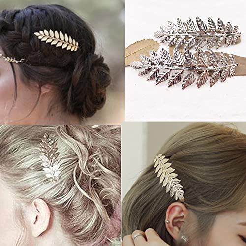 Kopče za kosu za žene 4 kom zlatne i srebrne vjenčane kopče za kosu s ukrasnom mašnom metalni Dodaci za djevojčice gusta