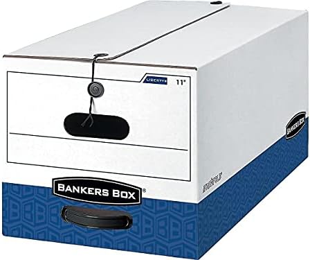 Bankars Box 0001203 Liberty Teških kutija za skladištenje snage, legalno, bijelo/plavo, 4/karton