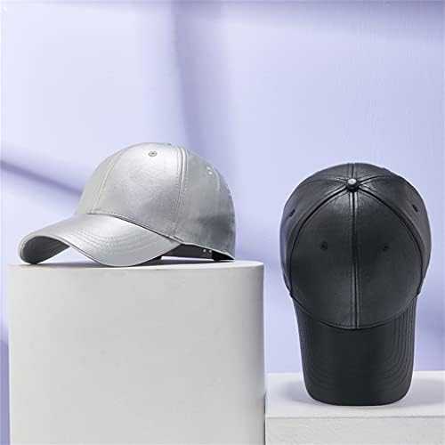 Šešir od PU kože ležerni šešir za sunčanje s kratkim obodom za jahanje bejzbolska kapa muški i ženski ležerni šešir
