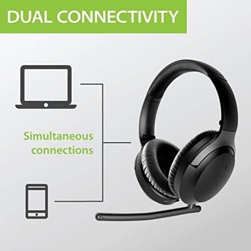 Avantree Aria Pro 2 - Bluetooth slušalice s mikrofonima za filtriranje buke za jasne pozive, dvostruka veza za računalo i