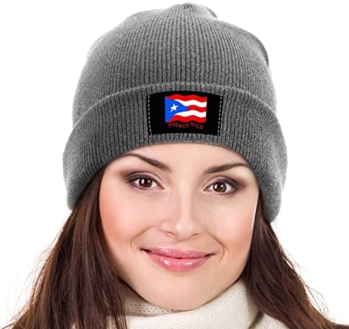 Portoriko zastava pletena kapka od beanie zima topli skijaški šeširi za žene muškarce