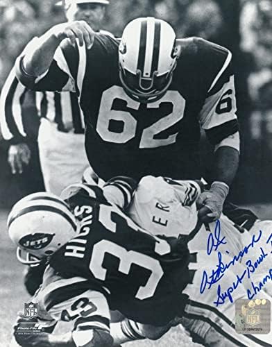 Al Atkinson New York Jets Super Bowl III Champs Action potpisano 8x10 - Autografirane NFL fotografije