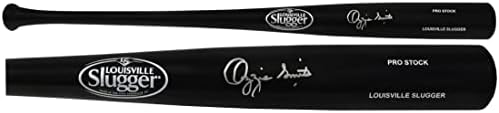 Ozzie Smith potpisala je Louisville Slugger Pro Stock Black Baseball Bat - Autografirani MLB šišmiši