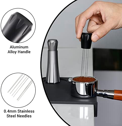 Meveel WDT Espresso Alat za distribuciju kave za kavu s iglama za miješanje od nehrđajućeg čelika za laganu, srednju ili