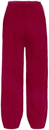 Manhong ženski džep Čvrsti struj Labave hlače hlače povremene elastične modne hlače hlače plus veličina za žene casual