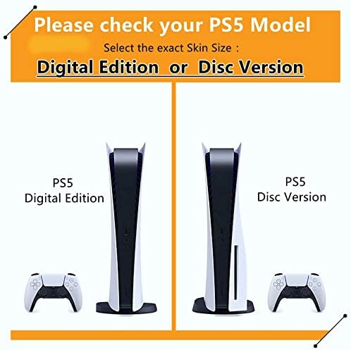 Eclay FXCON za PS5 Skin Disc Edition & Digital Edition konzola i kontroler vinilnih poklopca kože omotačima otporan na ogrebotine,