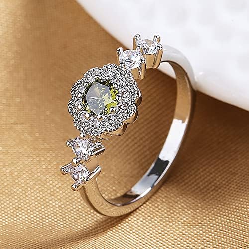 2023 izvrsni prsten od maslinovog zelenog cirkona za žene zaručnički prsten nakit pokloni Vintage prstenovi od dragog kamenja