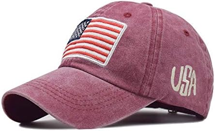 Američko slovo oprani bejzbol za odrasle s američkom zastavom Stari suncobran klasične bejzbolske kape