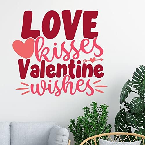 Smiješna naljepnica na naljepnici Valentinovo za zid Ljubavni poljupci Valentine Wishes Wall Dekor Umjetničke naljepnice