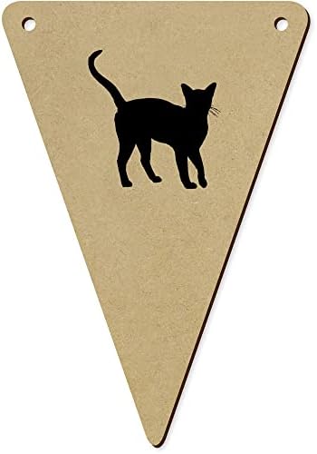 Drvene zastave od 5 do 140 mm s siluetom abesinske mačke