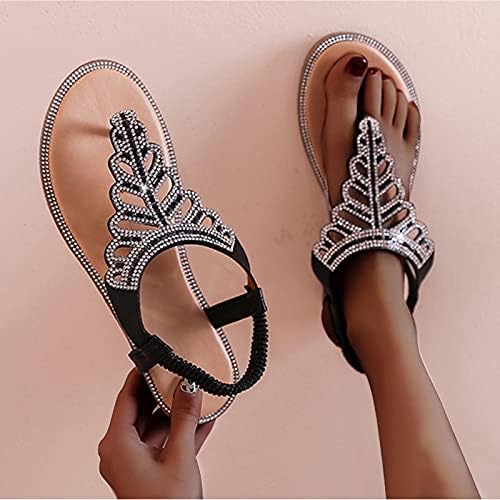 Ljetne sandale s nogama s nogama ravne cipele Otvorena ženska plaža ženska papuča Mekane udobne sandale za žene široke sandale