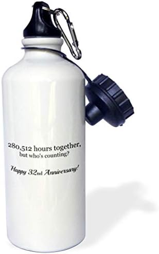 3Drose Sretna 36. godišnjica-315576 sati zajedno Sportska boca vode, 21 oz, bijela