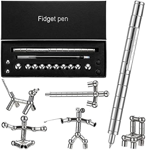 Dekompresijska magnetska olovka s magnetima, olovka, višenamjenska metalna olovka za ured i modularna olovka, kemijska olovka