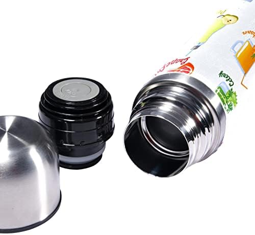 SDFSDFSD 17 Oz Vakuum izolirana boca od nehrđajućeg čelika Sportska kava za kavu Putnika tikvica Očinska koža omotana BPA