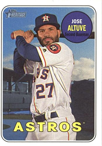 2018. Topps Heritage 35 Jose Altuve Houston Astros Baseball Card