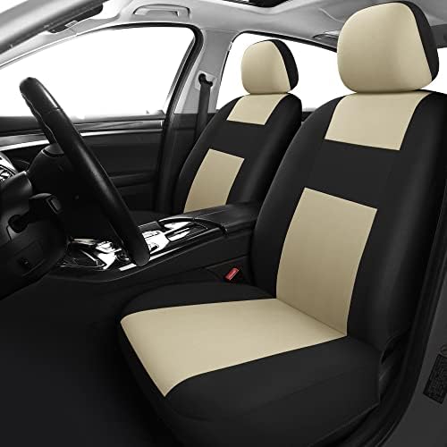 Haiyaotimes prekrivači za auto sjedalo, puni set, prekriveni prekrivači za prozračne platnene sjedala za automobile, unutrašnjost