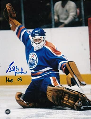 Grant Fuhr Edmonton Oilers Hof 2003 Akcija potpisana 8x10 - Autografirane NHL fotografije