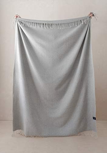 Tartan pokrivač Co. Reciklirana vunena pokrivača srebro srebra