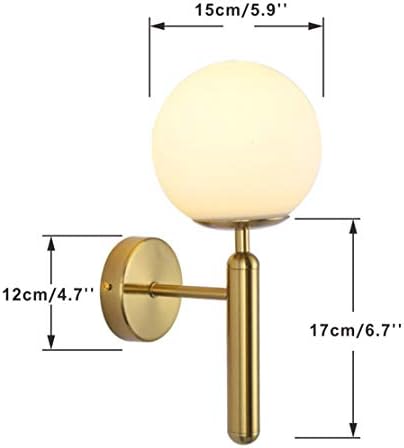Moderna Zidna svjetiljka zlatne sredine stoljeća Industrijska mat Globus staklena zidna svjetiljka za ispraznost u spavaćoj