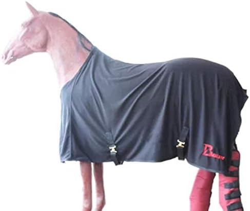 Konjska deka od flisa proljetno-jesenska deka za konje udobna i topla oprema za jahanje rekviziti za jahanje Crni 140 cm