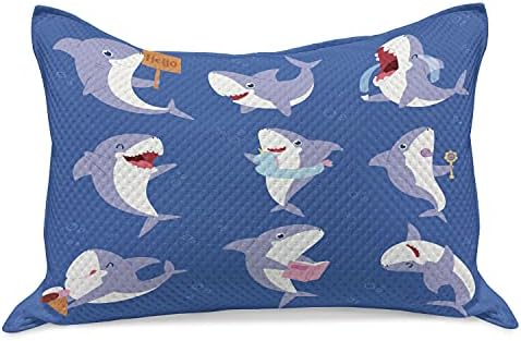 Lunarabilni morski pas pleteni jastuk od jorgana, crtić ribe lik s hellog potpisom knjiga o sladoled gumeni jednorog, standardni