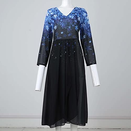 Haljine za džemper nokmopo za žene 2022 modna haljina s V-izrezom večernja haljina šifon nepravilna haljina pletena koktel