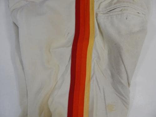 1984. Houston Astros Igra je koristila bijele hlače 36-25 dp24404 - igra korištena MLB hlače