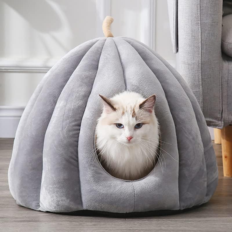 Wxbdd topla mačka pećinski krevet s kapuljačom pseći krevet uzgajivača grijanje cuddler mehanizam za spavanje jastuk