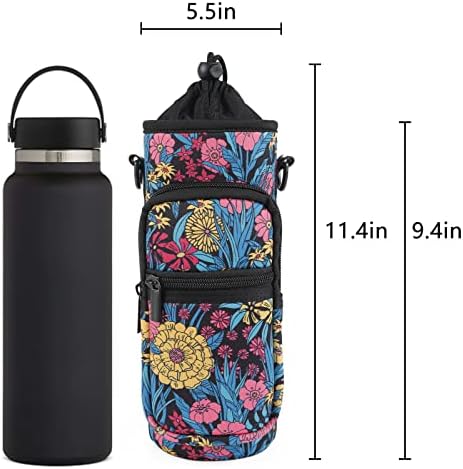 Torba za nosač boca za boce od 12-40 oz, s podesivim remenom na ramenu, 2 džepa, hodajući kampiranje planinarskih dnevnih