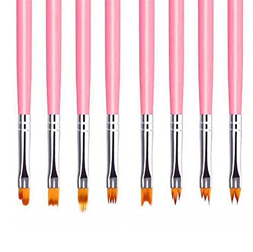 8pcs gradijent četkica za nokte Nacrtajte poljsko slikanje UV gel obloge olovke manikira alat za cvijeće petal odijelo olovke