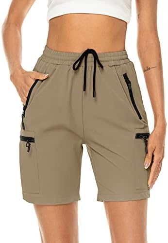 Micoson Womens planinarenje teretnih kratkih hlača Brzi suhi fit golf kratke kratke hlače s visokim strukom kratkih hlača