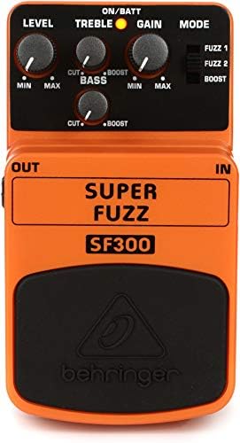 Behringer Super Fuzz SF300 3-moda Fuzz Distorzion Instrument Effects Efects, breskva