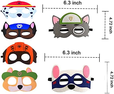 16pcs Štene patrola večernja dekoracija maske za ukrašavanje rođendanske zabave mekani filc dječji pribor za dječake i djevojčice