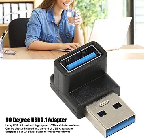 Qinlorgo usb mužjak USB ženski adapter, USB mužjak do ženskog adaptera za prijenos 90 stupnjeva punjenja velike brzine za
