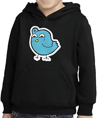 Plava ptica mališana pulover hoodie - slatka dizajnerska spužva hoodie - kapuljača za crtić za djecu
