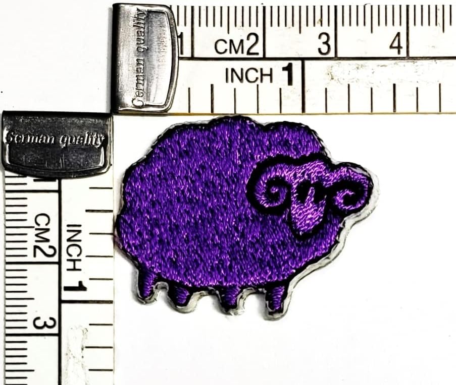 Salvete Plus 3pcs Mini Slatka ovca životinja Ljubičasta crtani željezo na zakrpe aktivnosti vezeni logo odjeća traperice