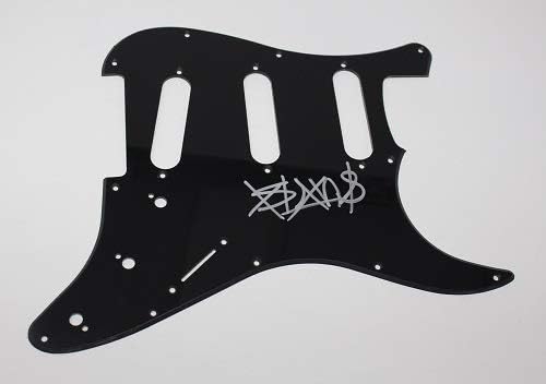 Travis Barker 's Travis 182' s autogramom s jastučićem za električnu gitaru od ebanovine