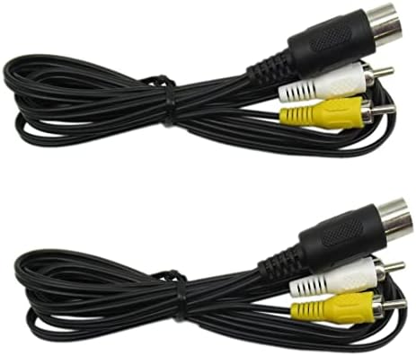 Outspot 2PCS Novi zamjenski RCA AV kabel za SEGA Genesis & SEGA Master System