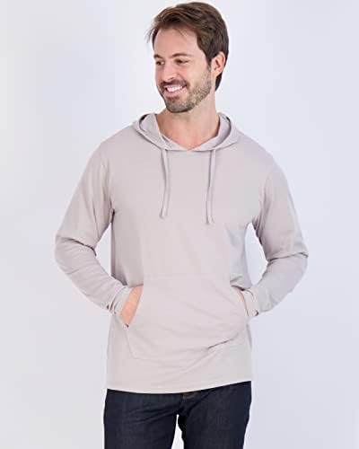 Pravi Essentials 3 Pack: Muški pamučni lagani casual pulover kapuljača s džepom