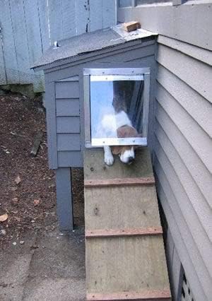 Vrata za kućicu za pse s pištoljem / lagana vrata za pse / otporna na žvakanje, otporna na vremenske uvjete-energetski učinkovita