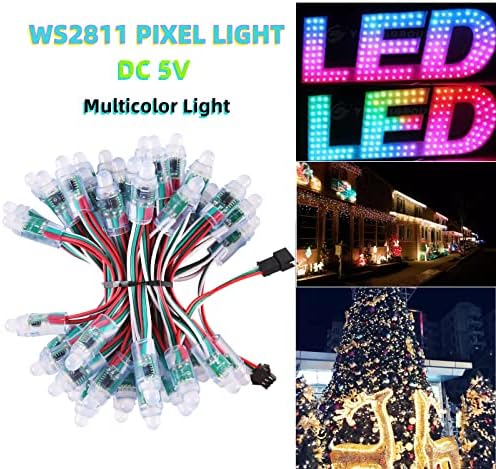 CMLAMP WS2811 IC LED piksel svjetlost DC5V Difuzno digitalno svjetlo za promjenu boje RGB adresa LED lampica za božićnu zabavu