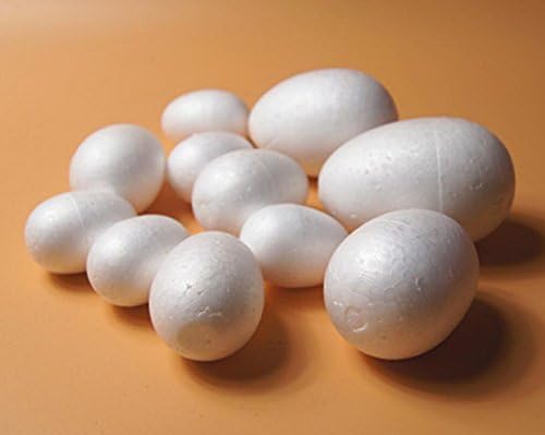 Welliestri 30 komada 12cm8,5 cm bijela stirofoam pjenasta jaja oblikovanje čvrstih jaja diy božićna zabava Osiguravanje/poklon