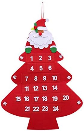 Ljuljačka ukras automobila osjetio božićne ukrase Božićni veliki Advent s džepovima kalendar uređenje doma