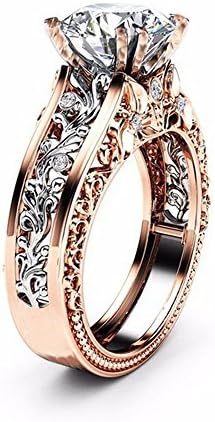 prsten obećanja za djevojku od sterling srebra modna svadbena razdvojenost ružičasti cvjetni prsten zlatni ženski zaručnički