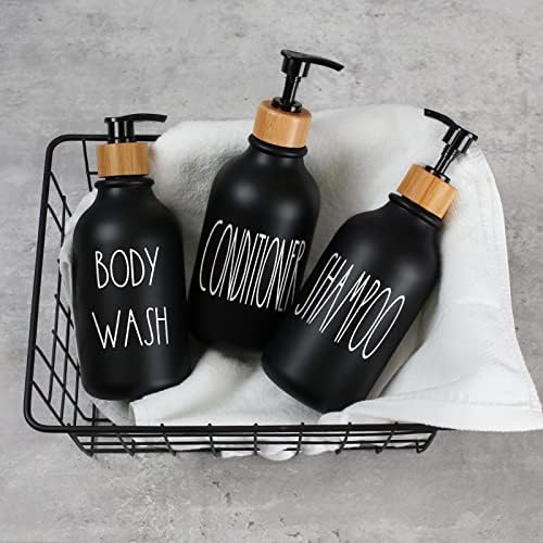 Alpiriral šampon i dozator za regenerator, mat crni šampon za rezidenciju za pranje tijela za pranje tijela, boce s šamponom