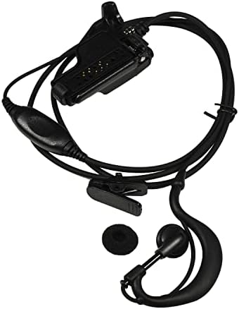 Slušalica-slušalica HQRP 2-Pack G-oblika s mikrofonom PRITISNI za razgovor, u skladu s EF Johnson 7700 / 514X / AN /PRC-127EF